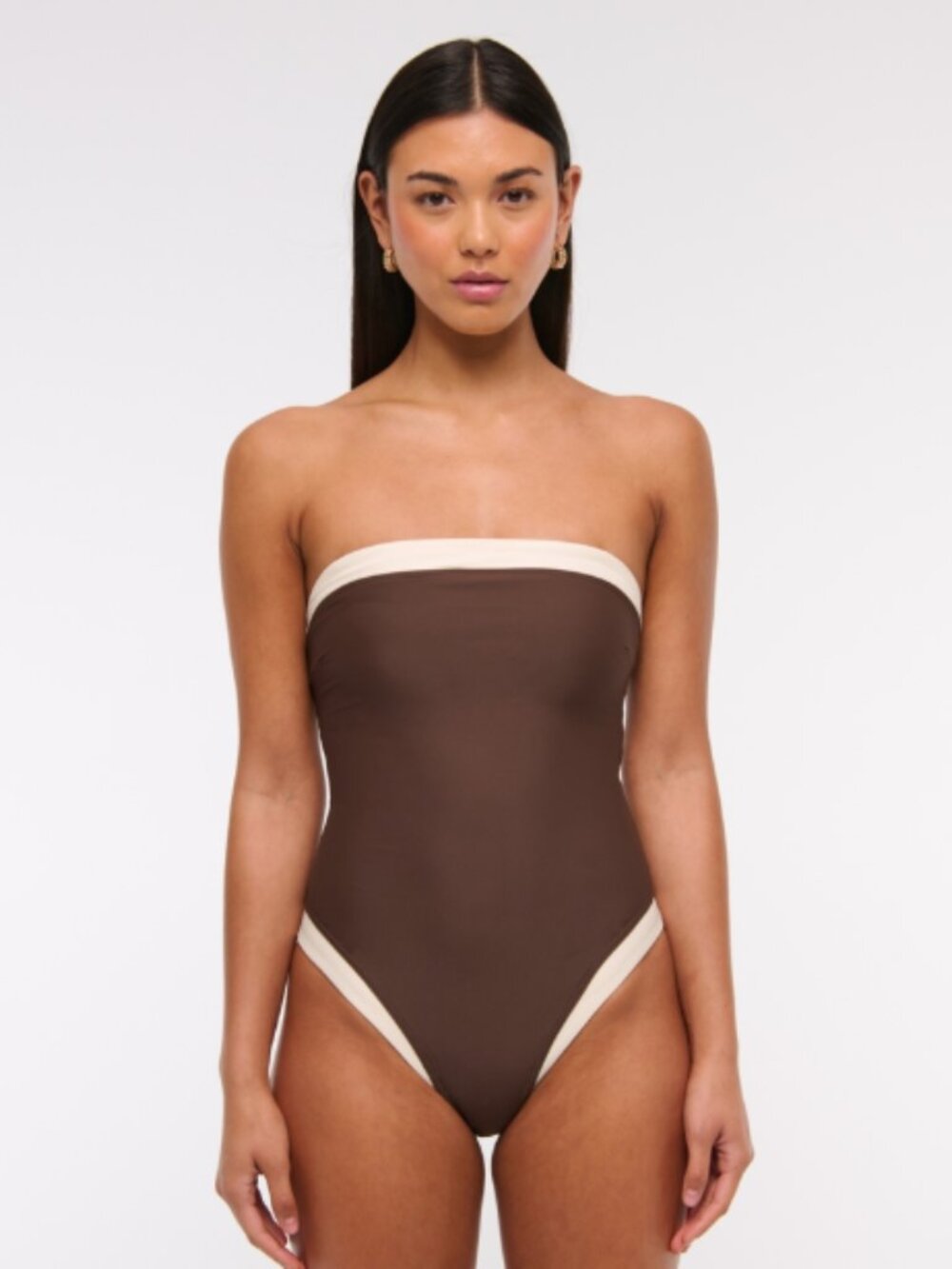NWT Abercrombie & Fitch Curve Love Marina One-Piece Swimsuit - Size Large